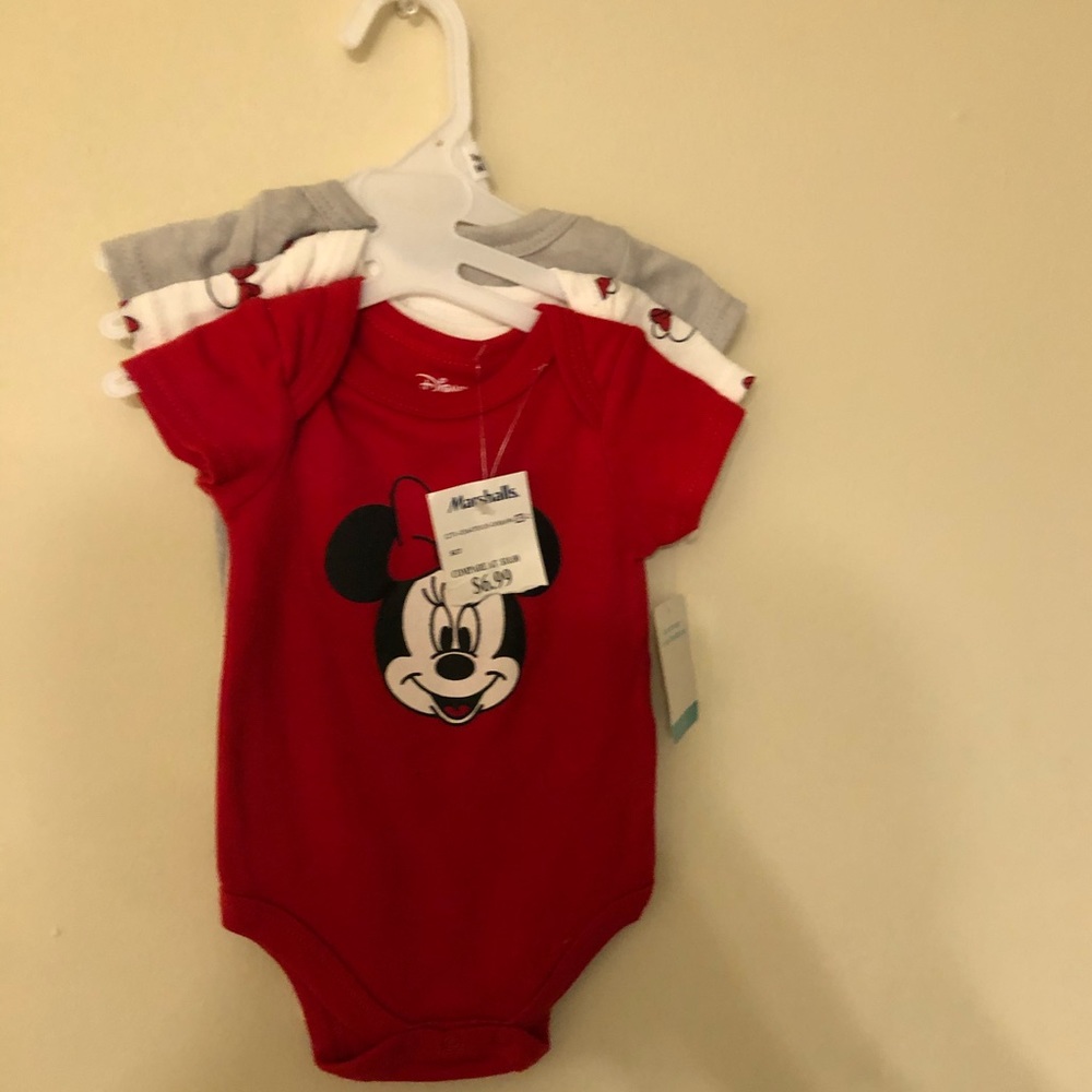 Minnie Mouse onesies set of 3. 3-6 months
